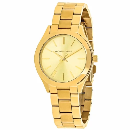Michael Kors Women's Mini Slim Runway Gold-tone Three-Hand Watch MK3512 | Walmart (US)
