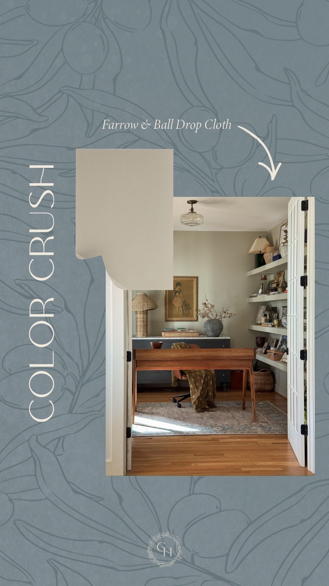 Office paint color Farrow and Ball Drop Cloth

#LTKHome