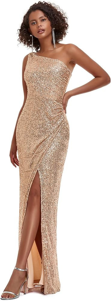 Ever-Pretty Women's Gliter Side Slit Sleeveless Sequin Evening Formal Party Dress 0116 | Amazon (US)