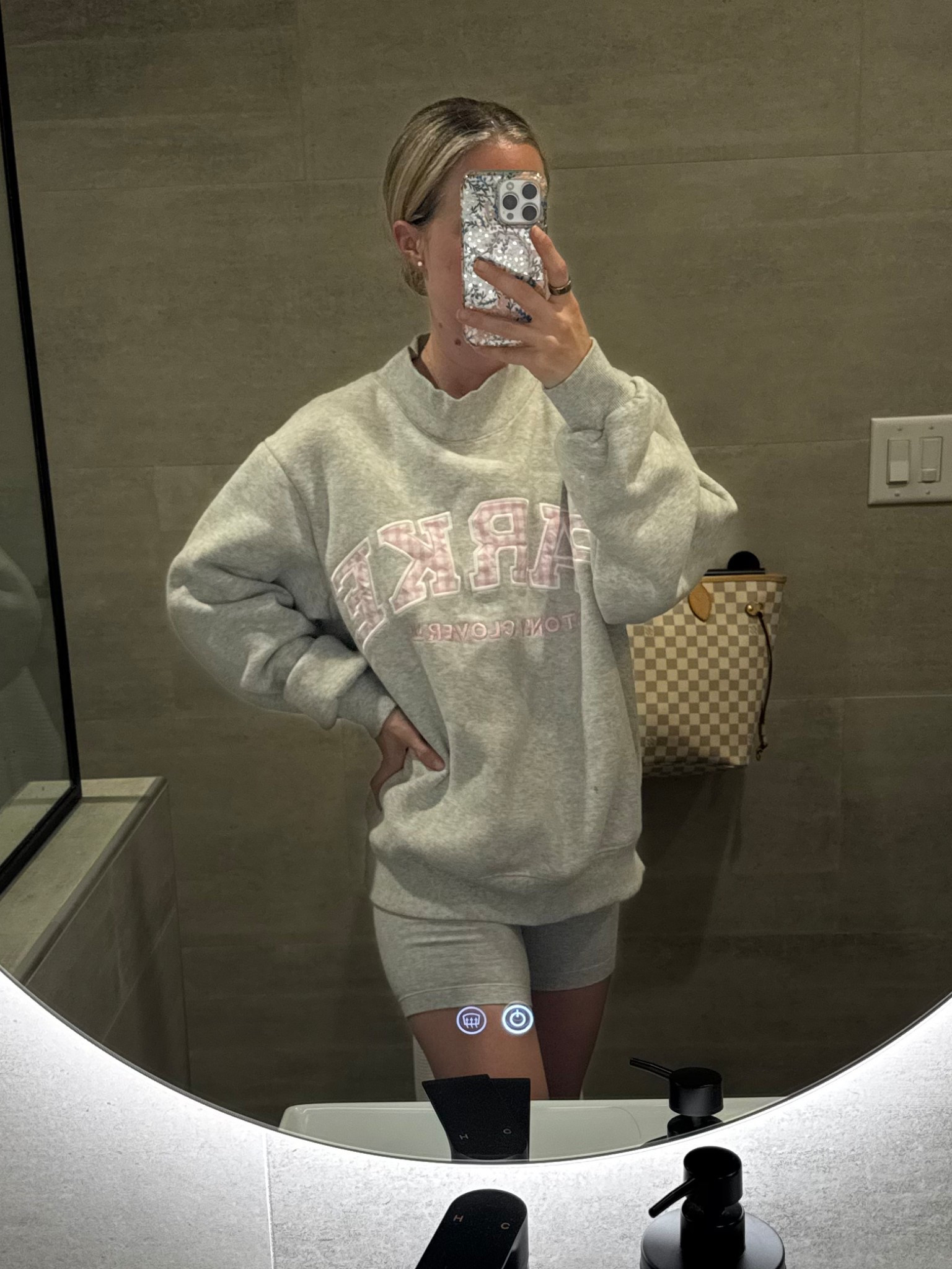 Cute and comfy ootd of a 34 year old mom of 2! Loving this Parke x CHS pullover and my almost 100% cotton biker shorts. My pullover is only available in the Stoney clover store, but I linked another Parke sweatshirt that’s super cute 

#LTKActive #LTKmomlife #LTKdayinmylife