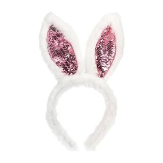 Pink & White Sequined Bunny Ears Headband by Creatology™ | Michaels Stores