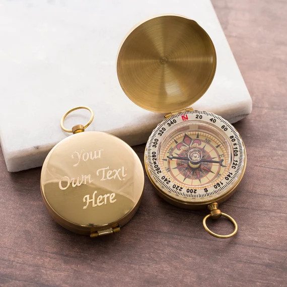 Personalized Engraved Brass Compass Working Compass Custom | Etsy | Etsy (US)