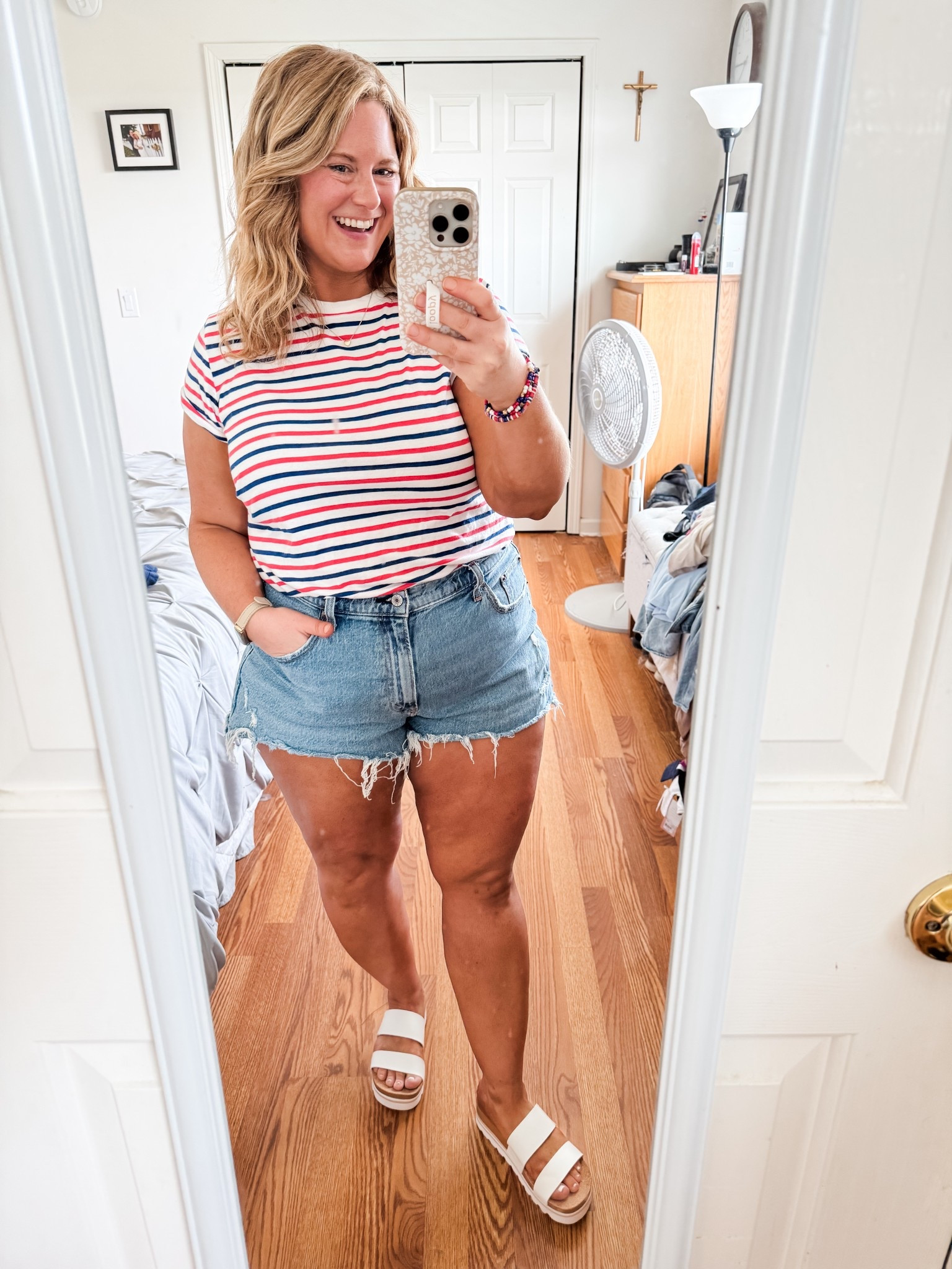 4th of July outfit! This tip from
Target is the cutest! Wearing an XL in my top and 33 in shorts (size up) 

#LTKFindsUnder50 #LTKMidsize #LTKSeasonal