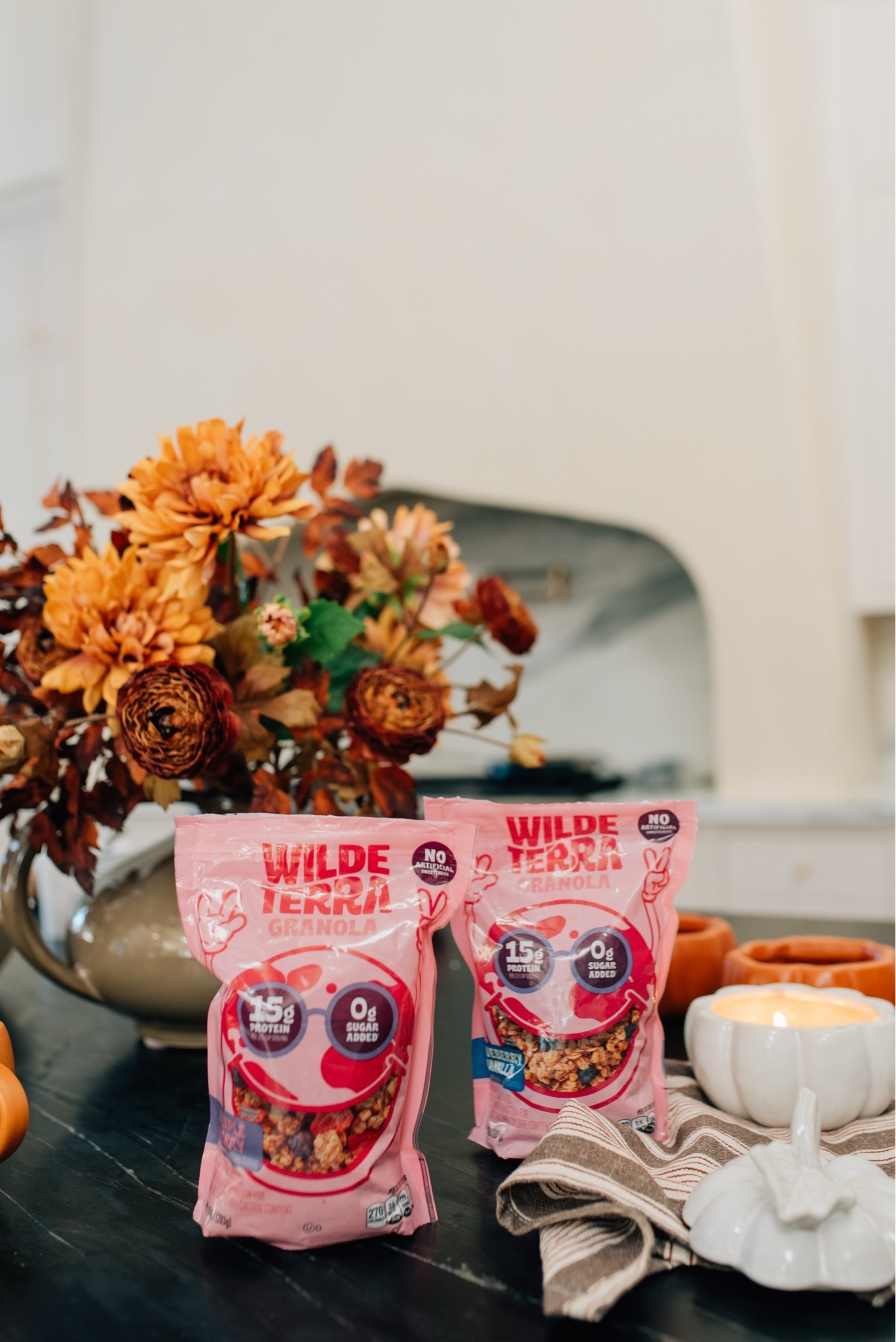#ad A little spooky, a little sweet, and a whole lot of fun. 👻 I made these frozen treats with Greek yogurt, @WildeTerra_Granola, and sprinkles in Halloween-shaped molds. The granola gives them that delicious crunch! Find it at @target. #targetpartner #wildeterragranola #liketkit @shop.ltk