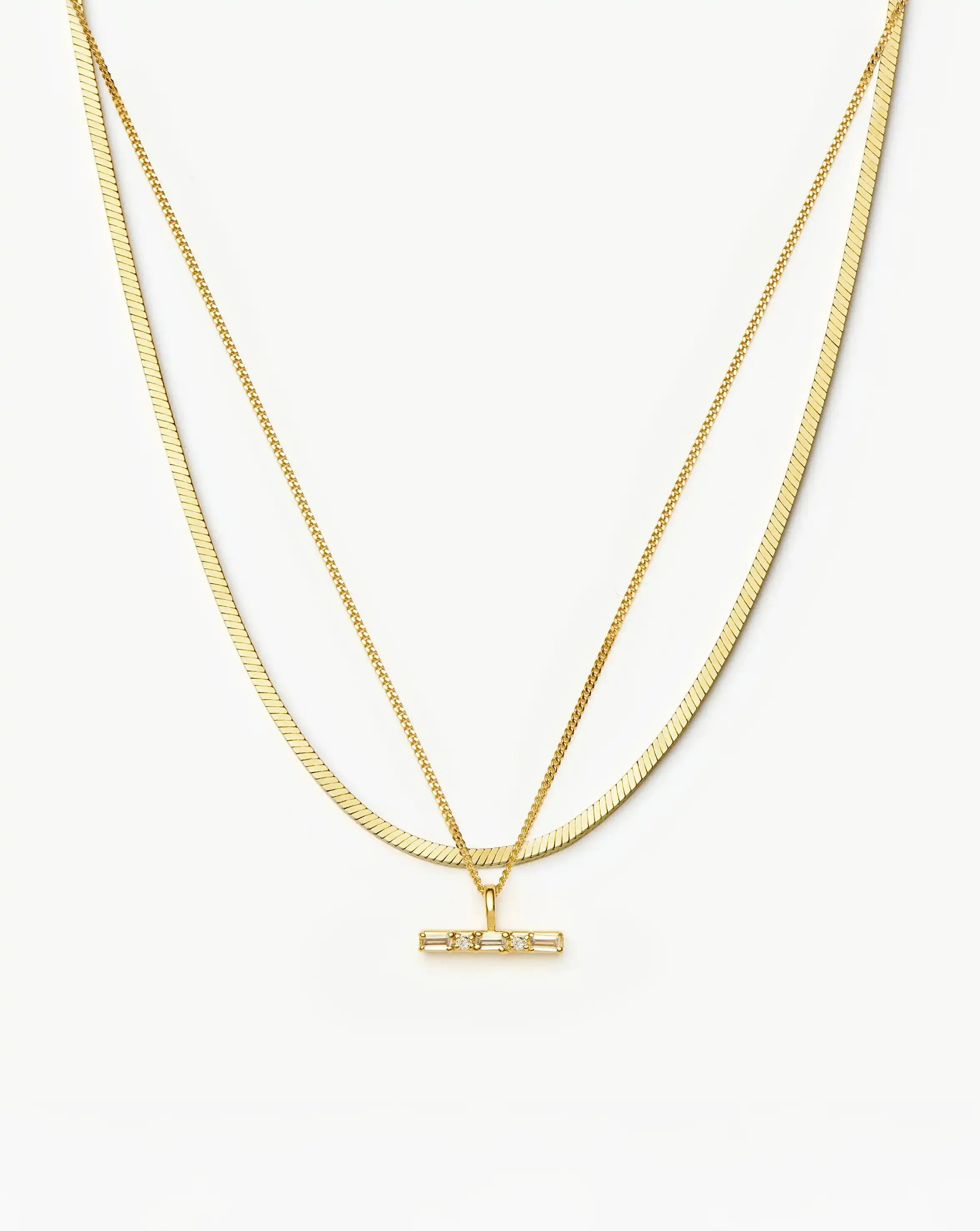 Lucy Williams Square Snake & T-Bar Necklace Set | Missoma US | Missoma US