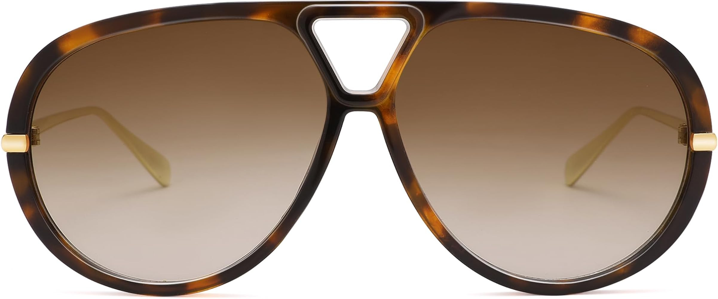 Retro Oversized Aviator Sunglasses for Women & Men, Trendy Round Big Sun Glasses Vintage Shield S... | Amazon (US)