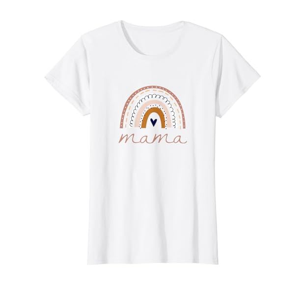 Womens Mama Rainbow Boho Style Womens T-Shirt | Amazon (US)