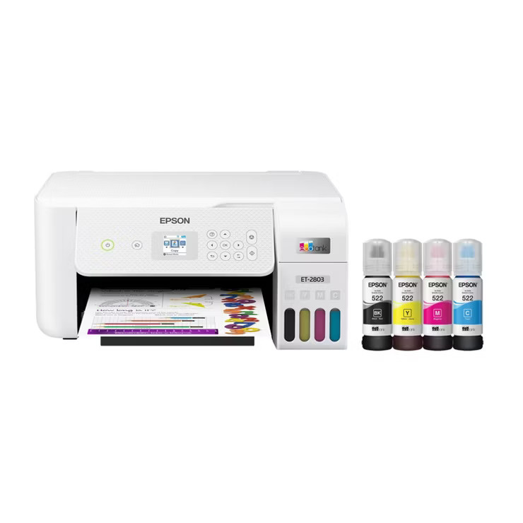 EcoTank ET-2803 Inkjet Printer, Copier, Scanner - White | Target