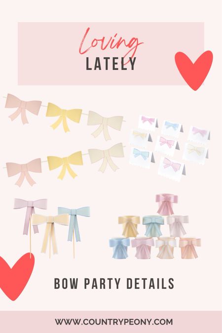 Loving these adorable bow decorations for a Valentine’s Day party or a birthday party!!!

#LTKparties #LTKhome #LTKSeasonal