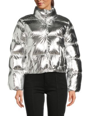 Grey Lab Stand Collar Puffer Jacket on SALE | Saks OFF 5TH | Saks Fifth Avenue OFF 5TH