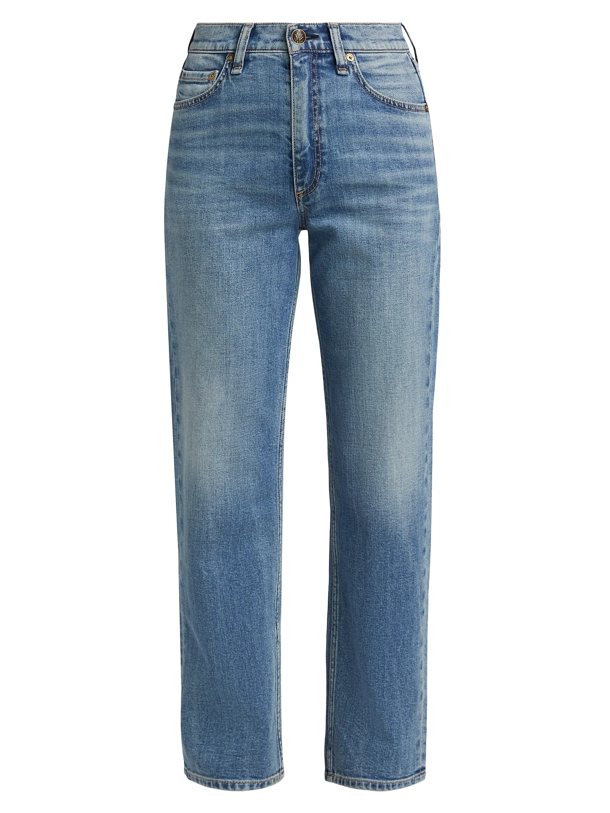 Harlow Mid-Rise Straight Ankle Jeans | Saks Fifth Avenue