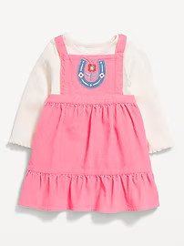 Long-Sleeve Ribbed T-Shirt and Corduroy Dress Set for Baby | Old Navy (US)