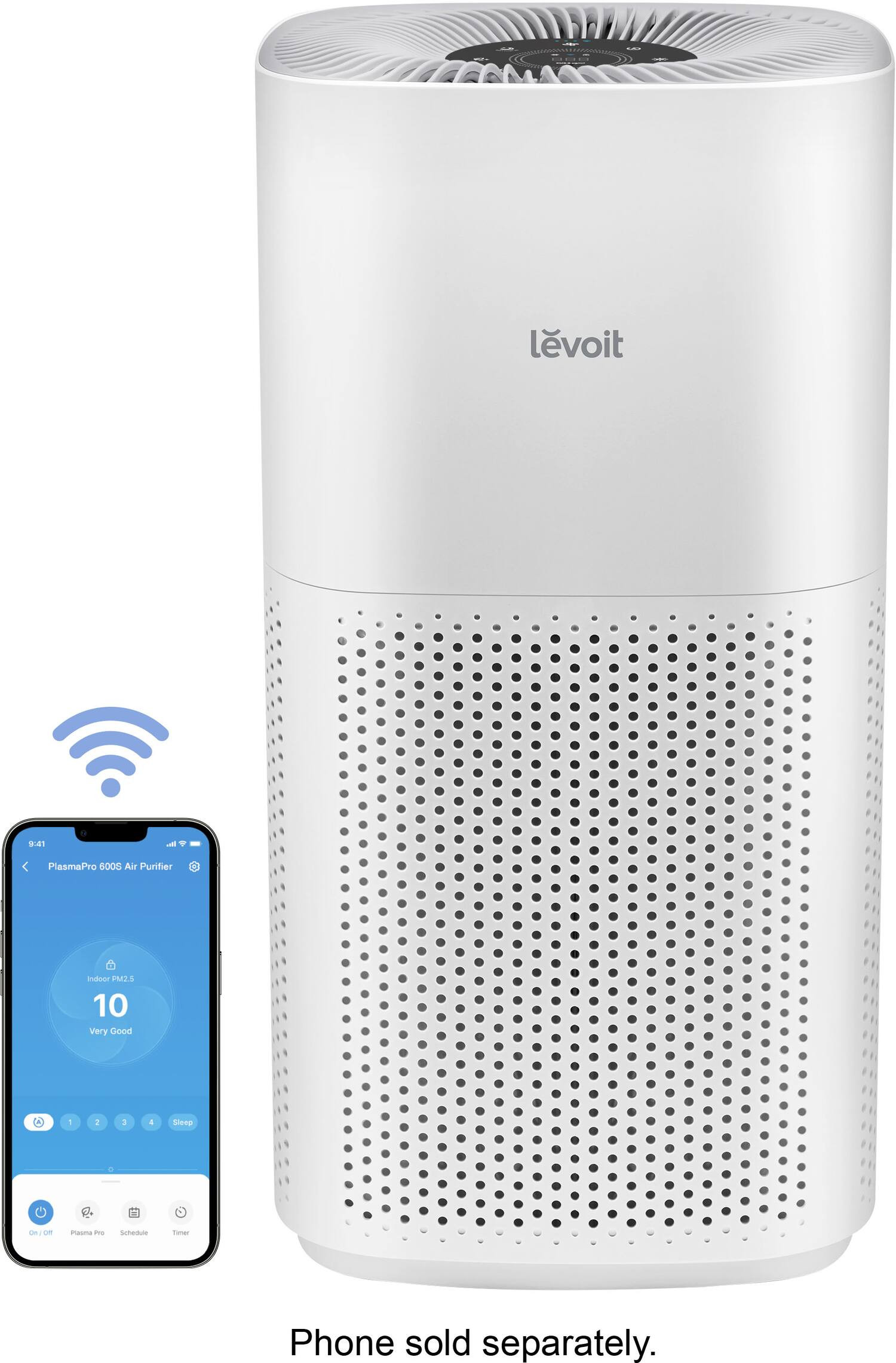 Levoit PlasmaPro 600S Smart 635 Sq. Ft True HEPA Air Purifier White HEAPAPLVSUS0097A - Best Buy | Best Buy U.S.