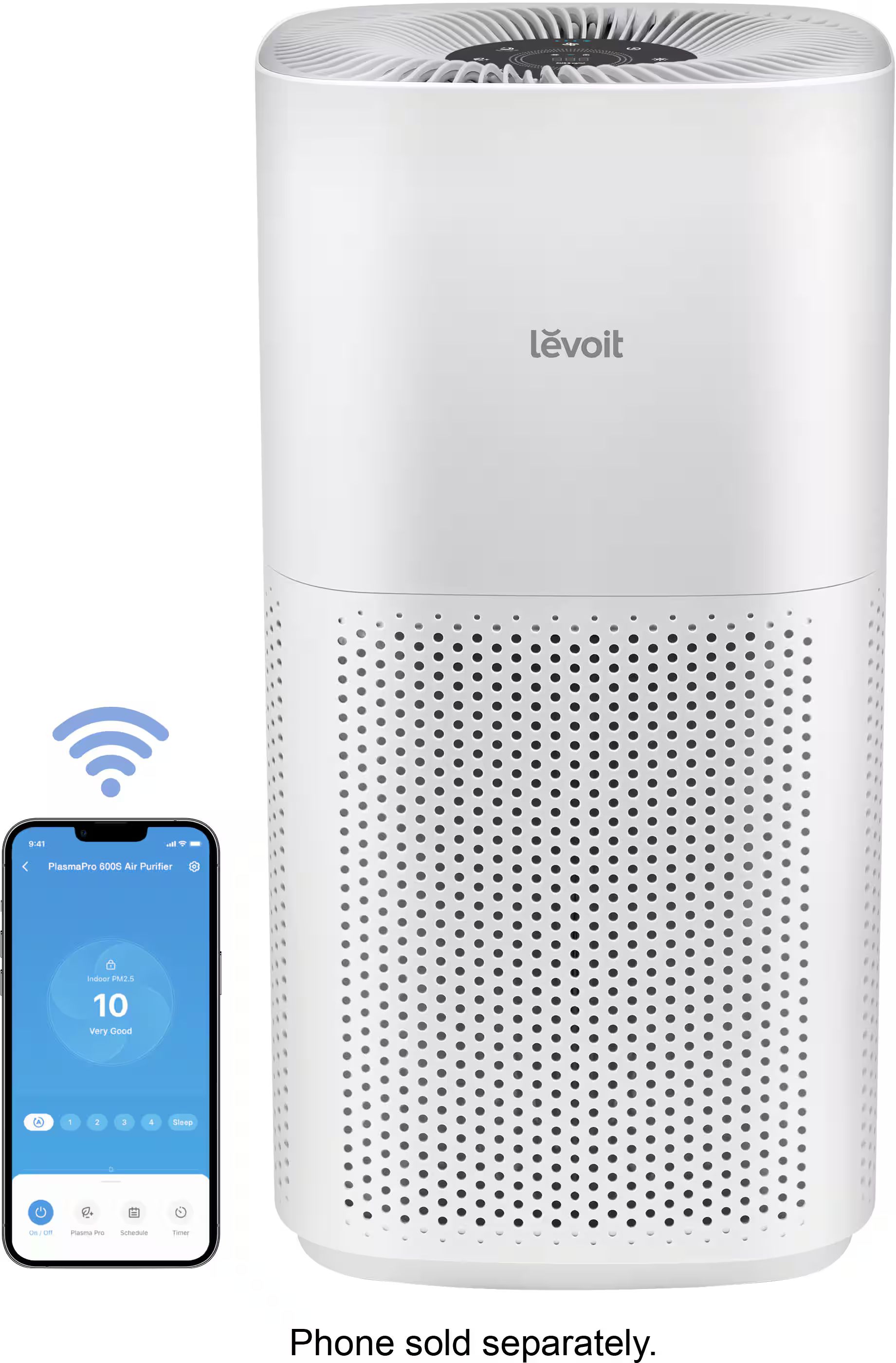 Levoit PlasmaPro 600S Smart 635 Sq. Ft True HEPA Air Purifier White HEAPAPLVSUS0097A - Best Buy | Best Buy U.S.