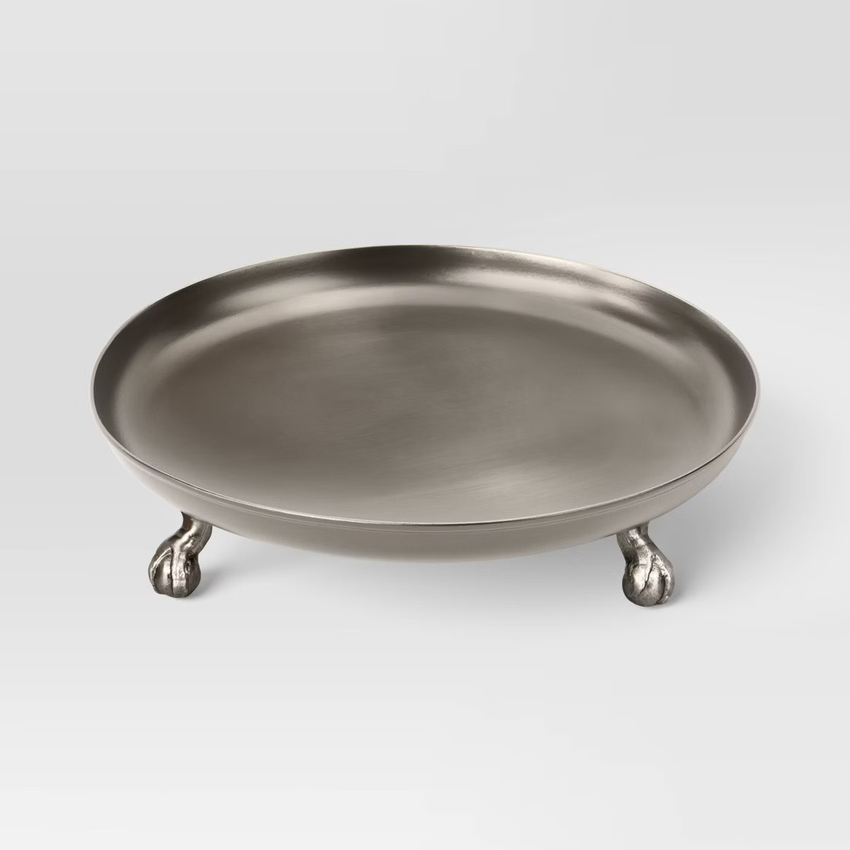 12.375" Metal Footed Serving Stand Silver Finish - Threshold™ | Target
