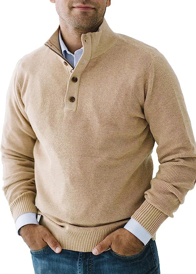 Hope & Henry Men's Long Sleeve Mock Neck Sweater | Amazon (US)