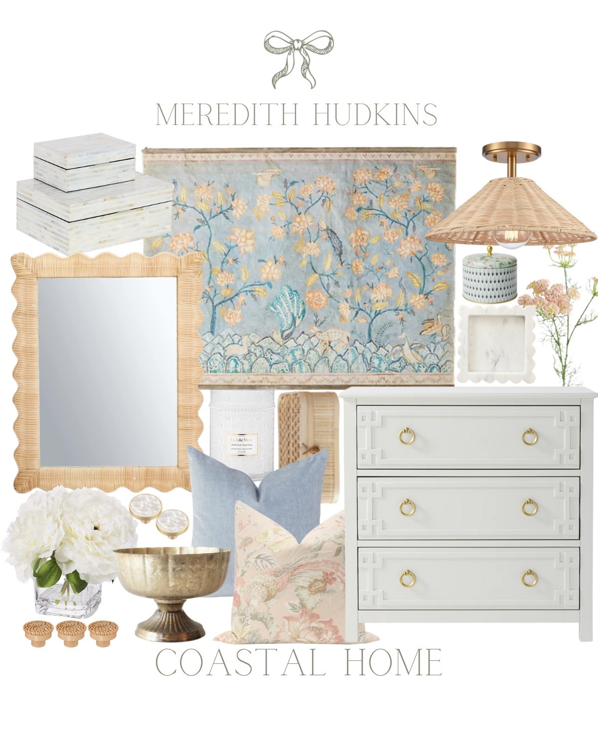 Meredith hudkins, classic, timeless, chic, coastal, trending, Anthropologie, pottery barn, tapestry, decorative boxes, coffee table decor, lighting, flush mount, woven mirror shoot, pillow cover, pillowcase, blue pillow, pink pillow, grand millennial, coastal home decor, dresser, living room, bedroom, Etsy, Amazon home, greenery, faux florals, Primary bedroom, vase, candles, white dresser, nightstand, accent table, bedside table, budget friendly home decor



#LTKHome #LTKSaleAlert #LTKFindsUnder100