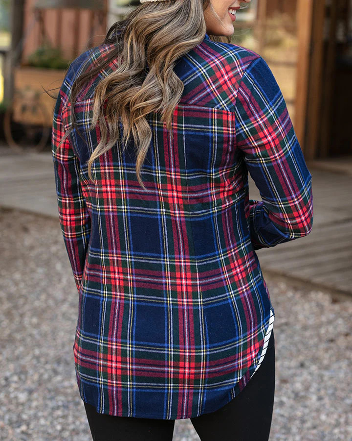 (**new color**) Stretch-Flex Flannel Plaid Shirt | Grace and Lace
