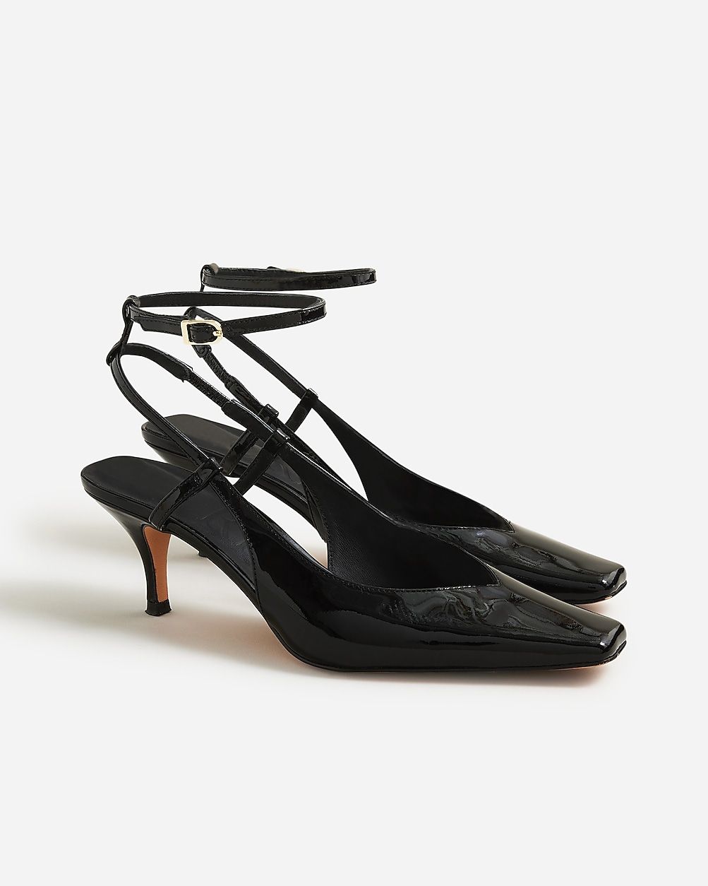 Leona ankle-strap heels in patent leather | J.Crew US