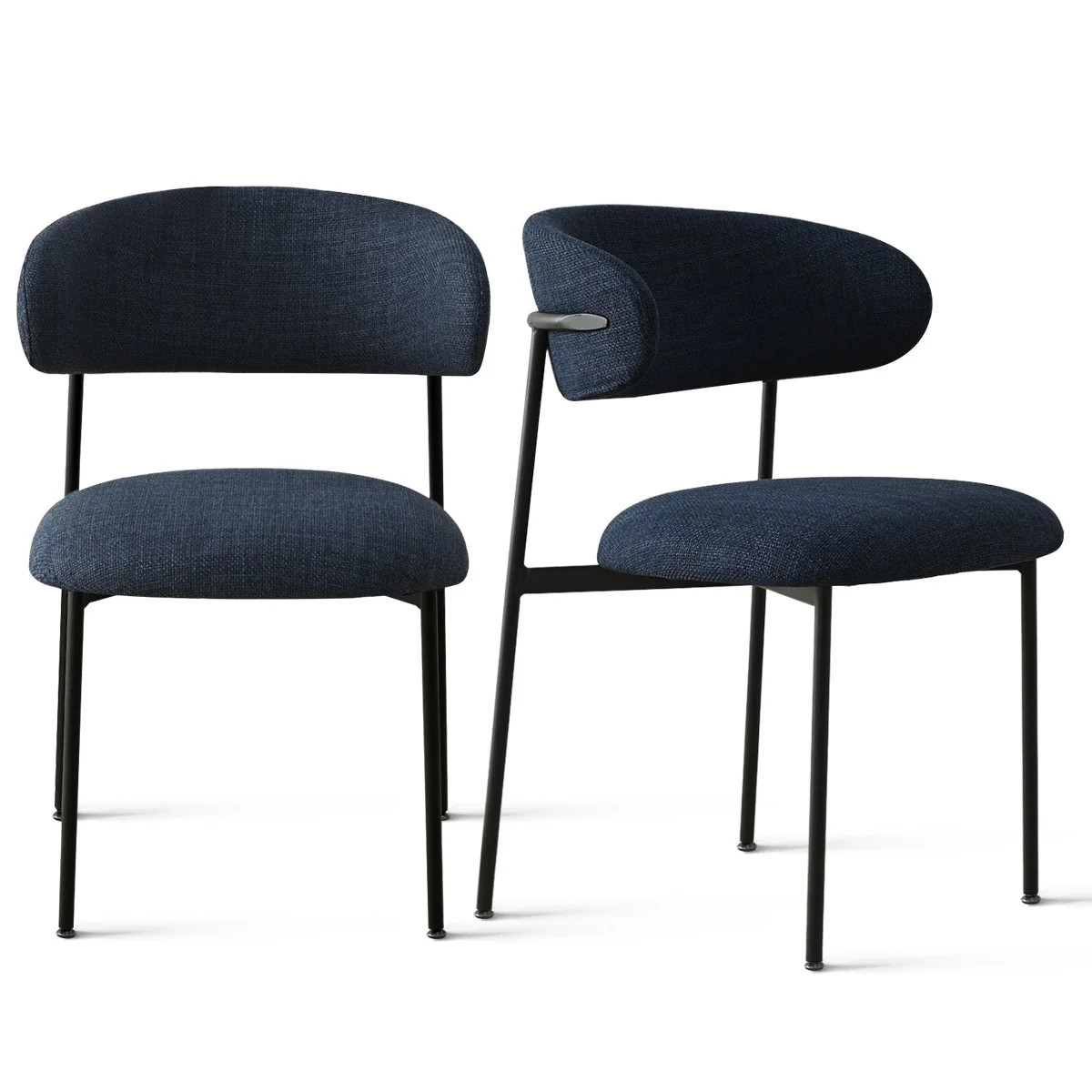 Merida Upholstered Dining Chair With Metal Legs (Set of 2) | Pop Maison