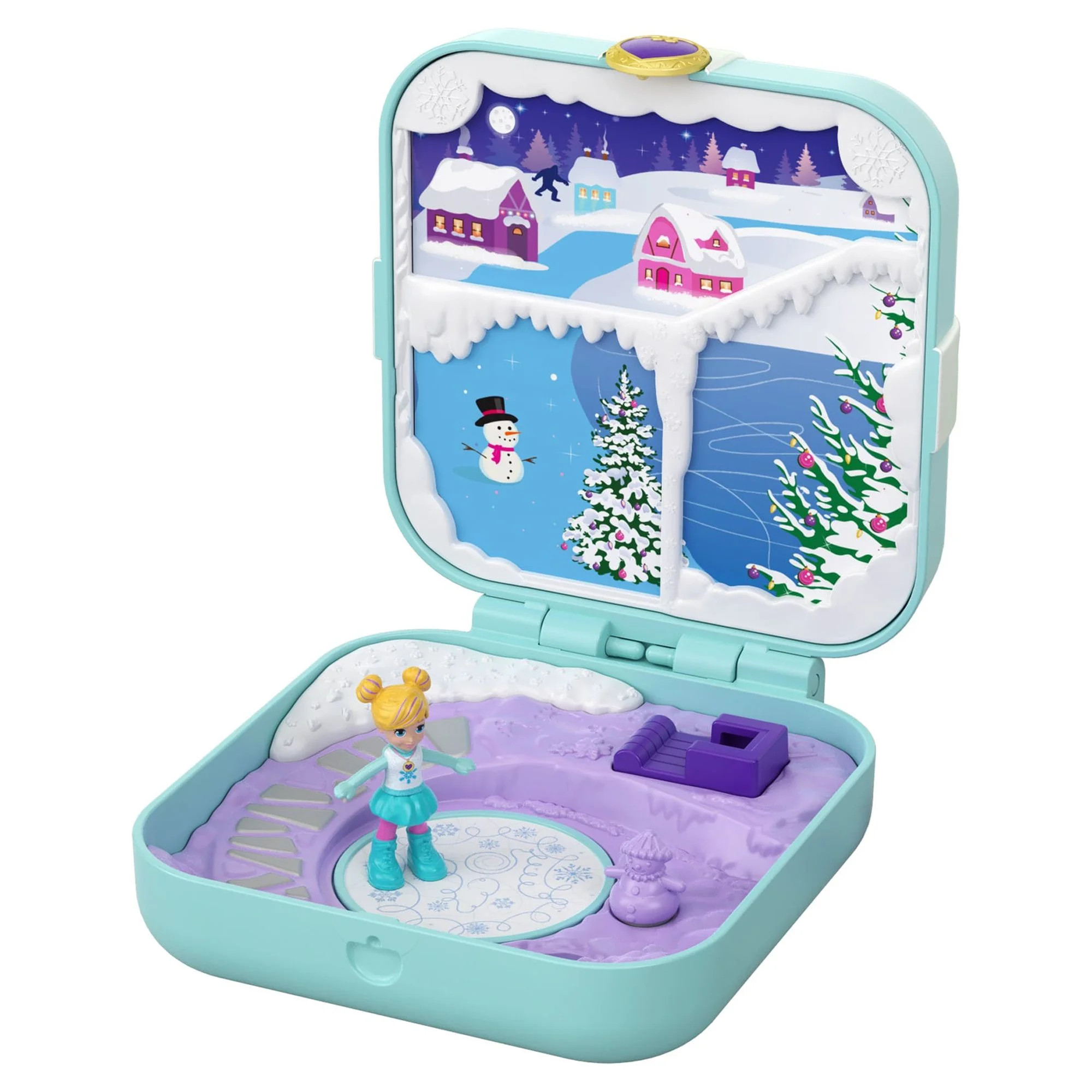 Polly Pocket Frosty Fairytale Compact Playset with Surprise Reveals | Walmart (US)