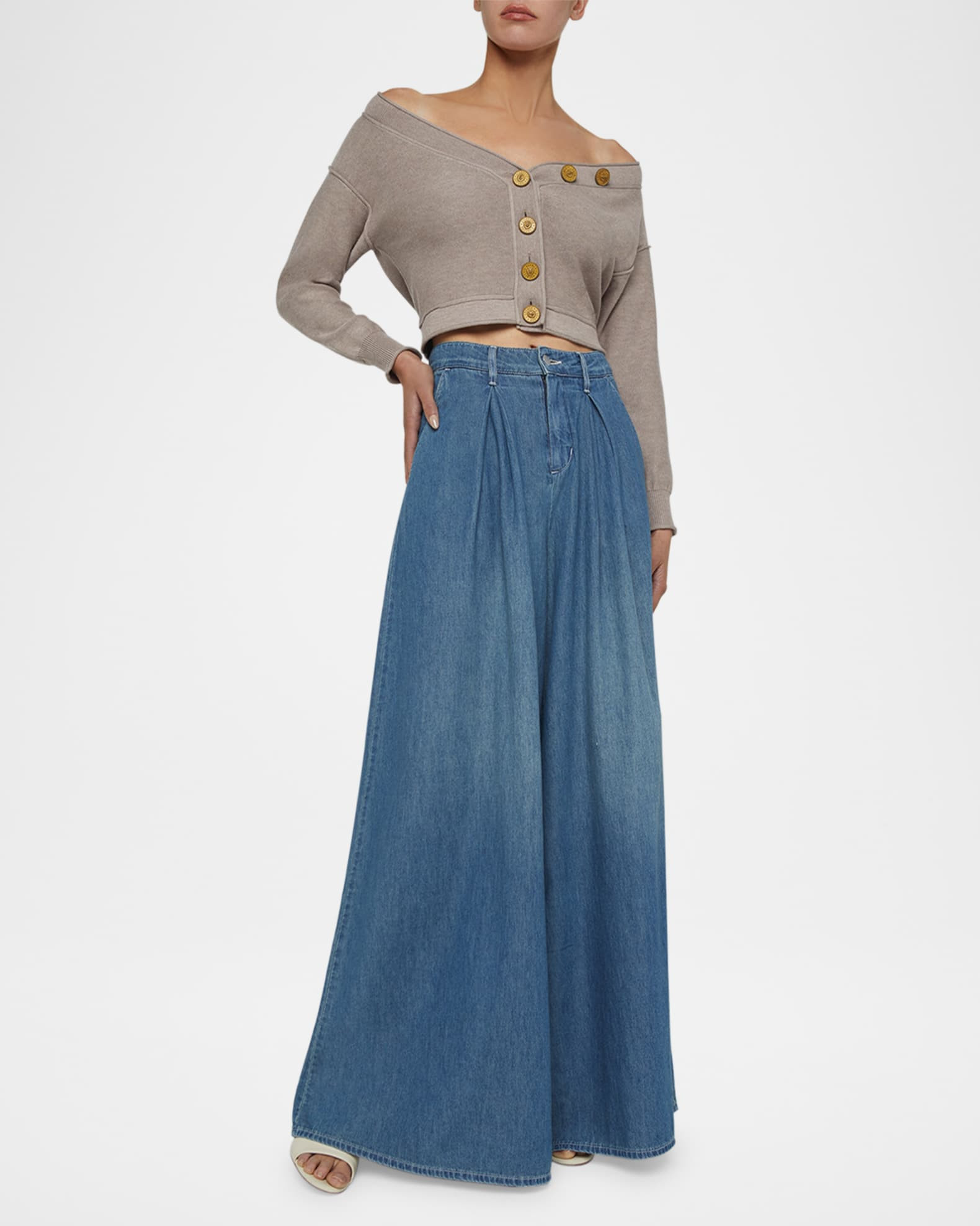 L'Agence Lorenza High Rise Palazzo Pants | Neiman Marcus