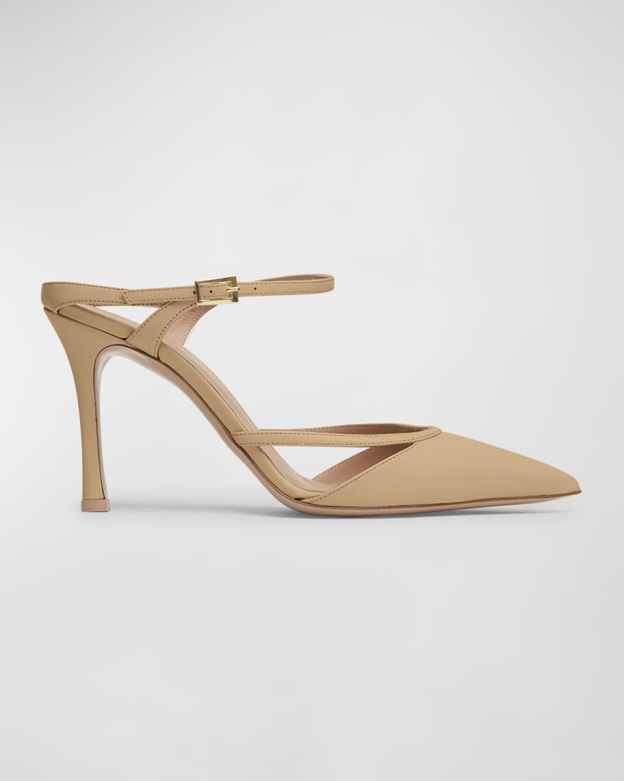 Malone Souliers Yola Napa Cutout Mule Pumps | Neiman Marcus