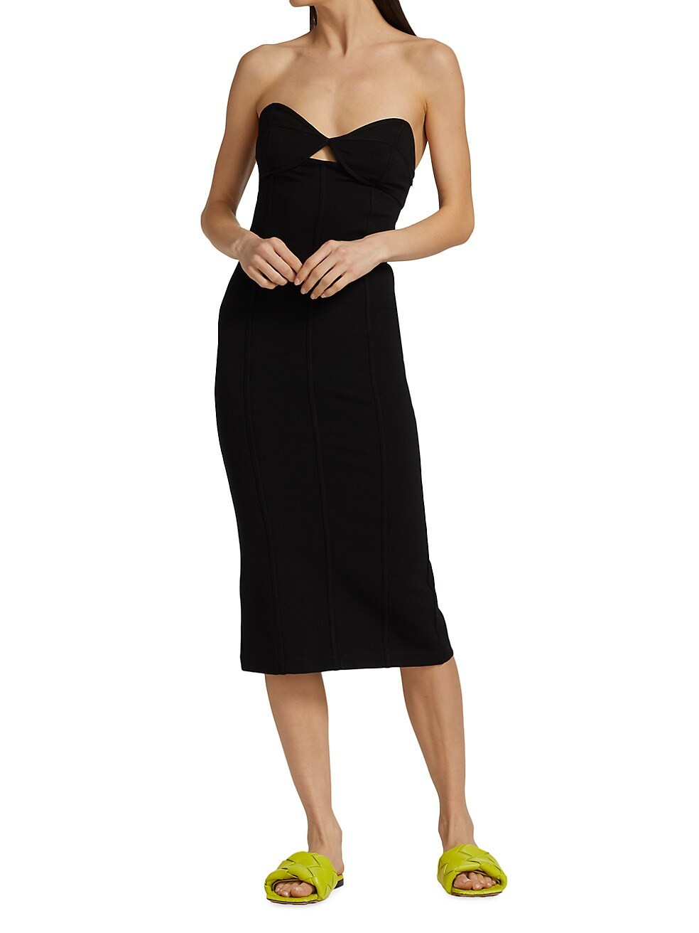 REMAIN Birger Christensen Unaris Strapless Cutout Midi-Dress | Saks Fifth Avenue