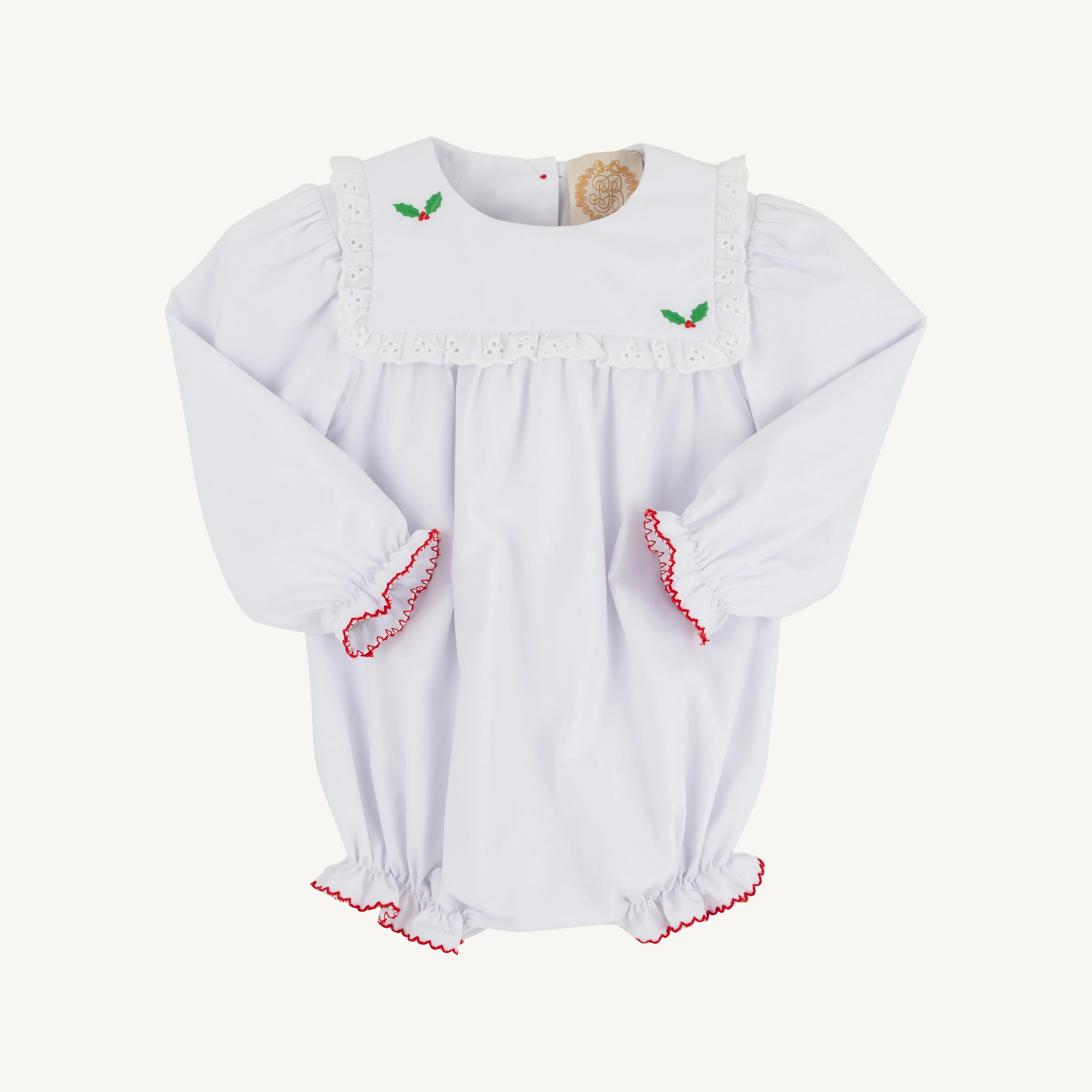 Long Sleeve Bea Louise Bubble - Worth Avenue White with Richmond Red & | The Beaufort Bonnet Company