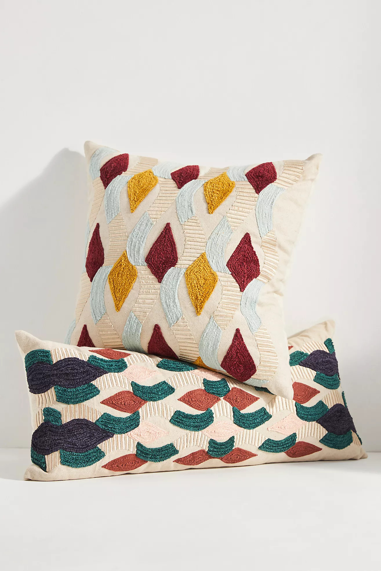 Delphine Embroidered Pillow | Anthropologie (US)