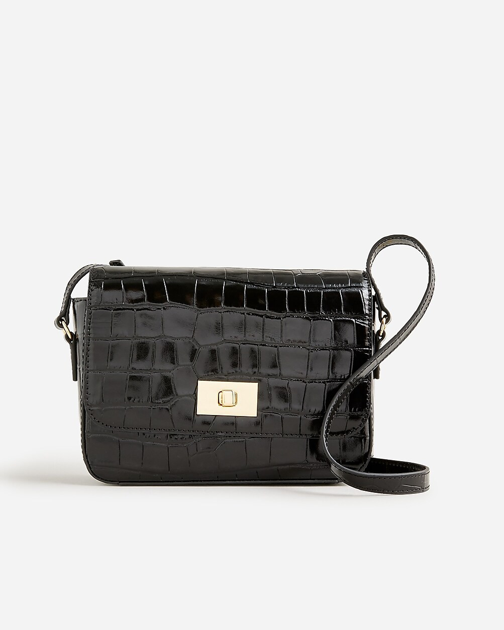 Edie crossbody bag in Italian croc-embossed leather | J. Crew US