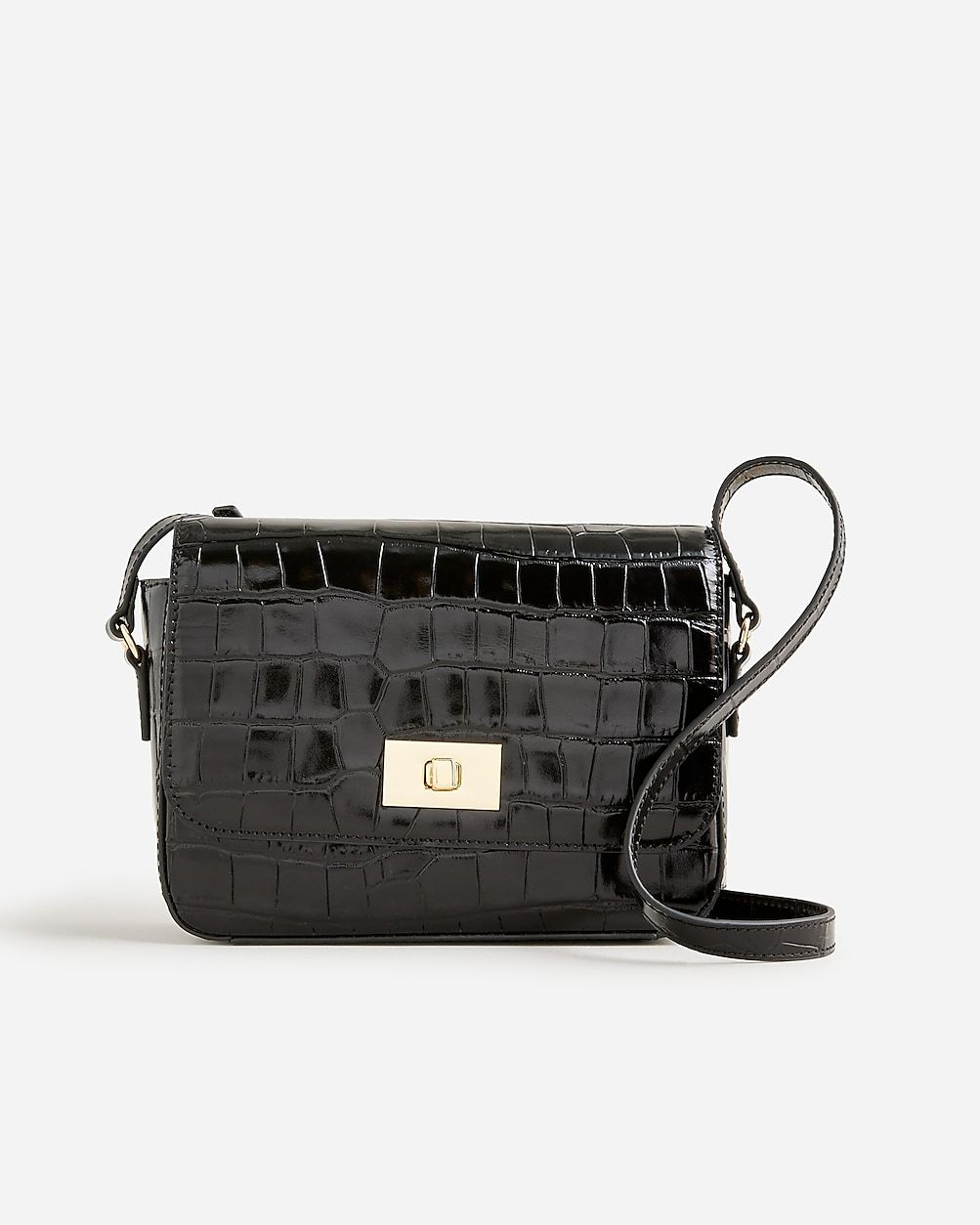Edie crossbody bag in Italian croc-embossed leather | J.Crew US