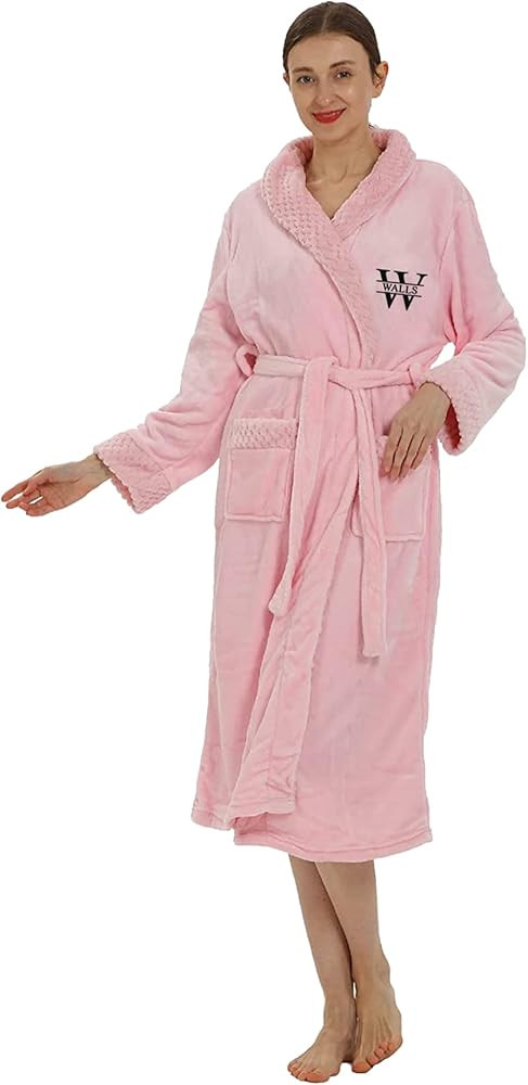 Personalized Plush Robe for Women and Men - His and Her Robes with Custom Name/Monogram - Super S... | Amazon (US)