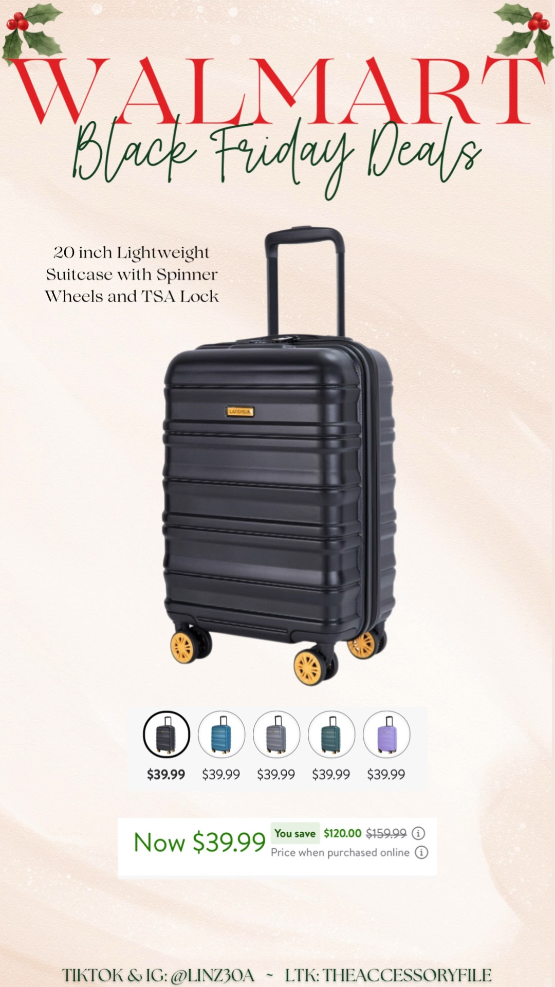 Carry on Luggage 20 inch Lightweight Suitcase with Spinner Wheels and TSA Lock

Carry on, gifts for her, gifts for him, Black Friday deals 

#LTKTravel #LTKGiftGuide #LTKCyberWeek
