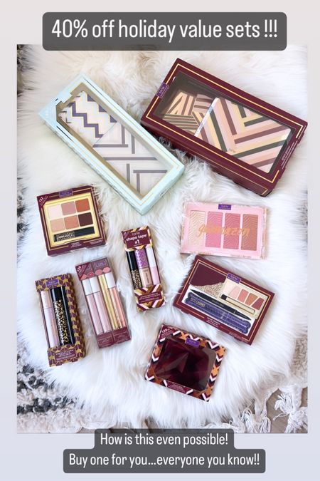 Eek !! All th e Tarte holiday sets are 40% off today!!!! What!!! They are already value priced plus take an additional 40-% off.
Buy for everyone on your list 

#LTKbeauty #LTKHoliday #LTKCyberweek
