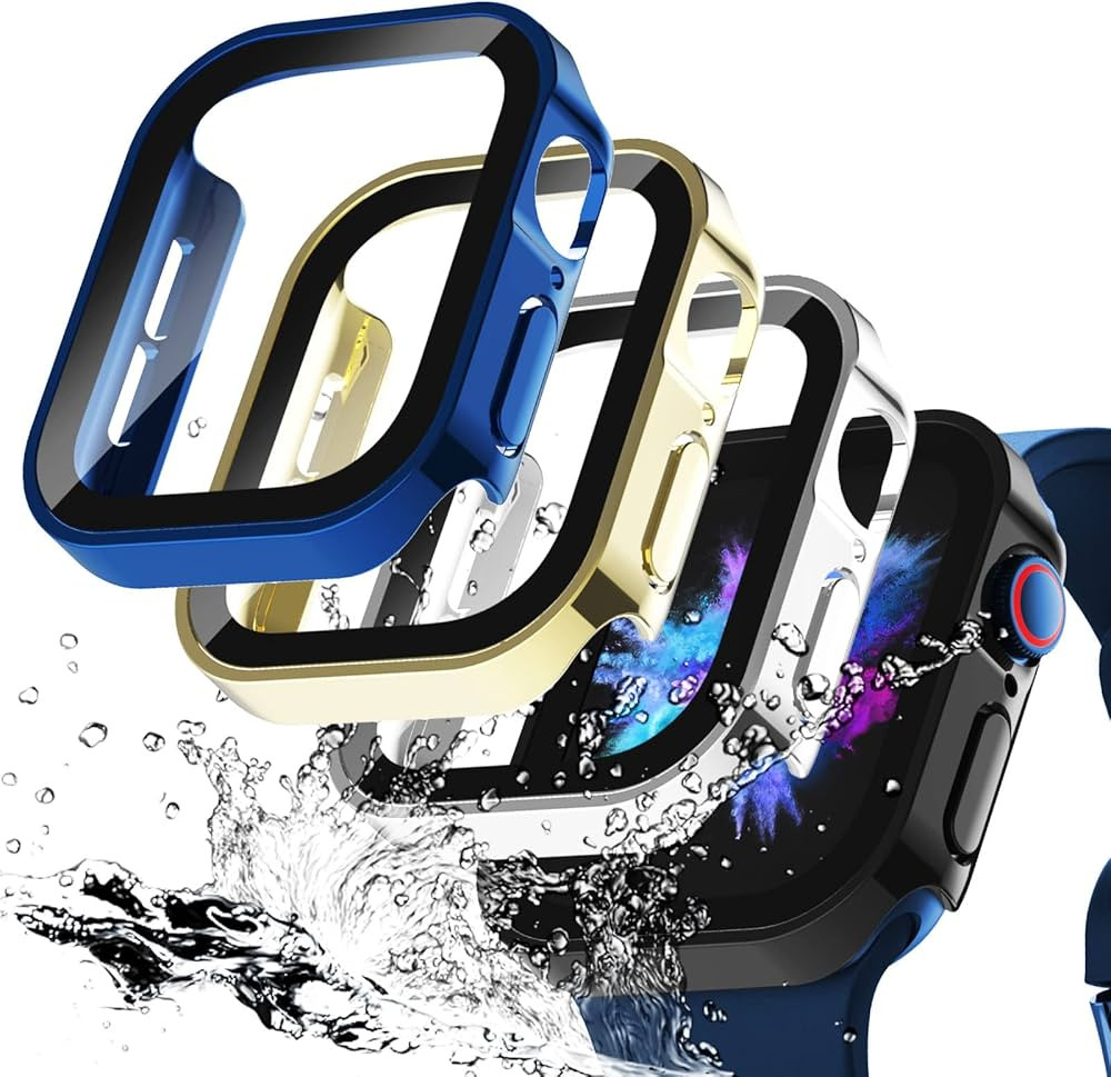 Wingle Compatible for Apple Watch Case 40mm Series SE 4 5 6,Straight Edge Waterproof case Full Pr... | Amazon (US)