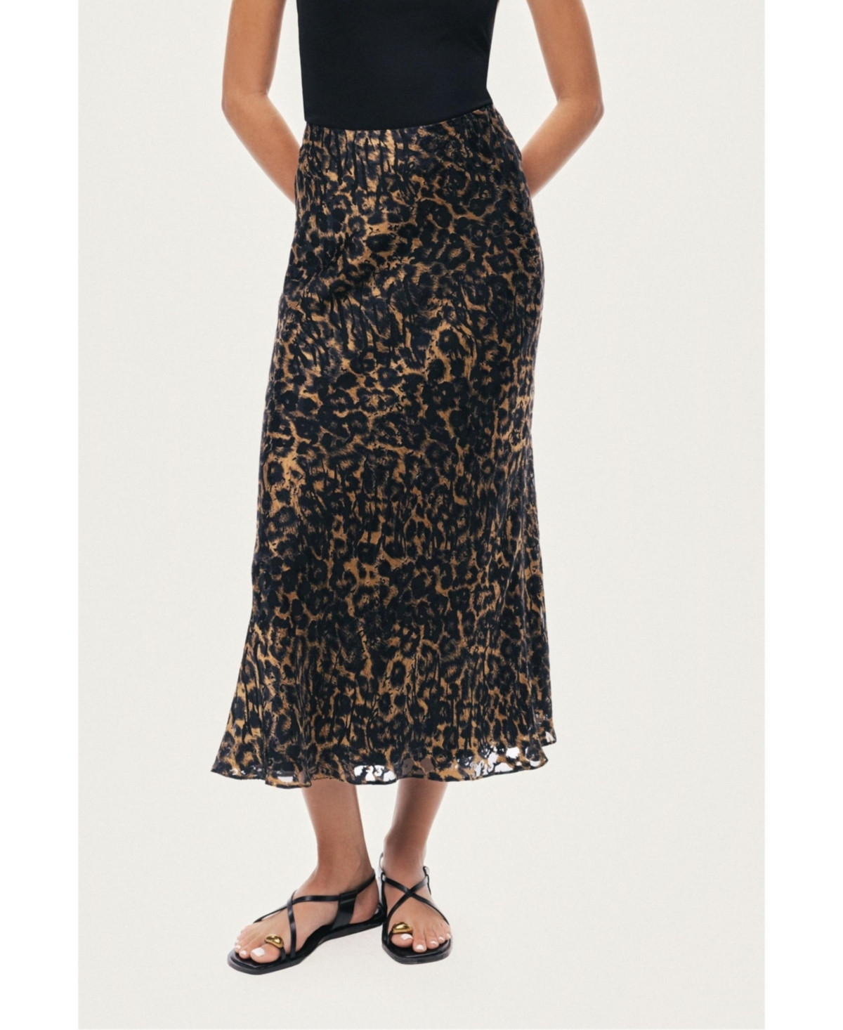 Nocturne Women's Printed Leopard Midi Skirt - Multi-colored | Macy's