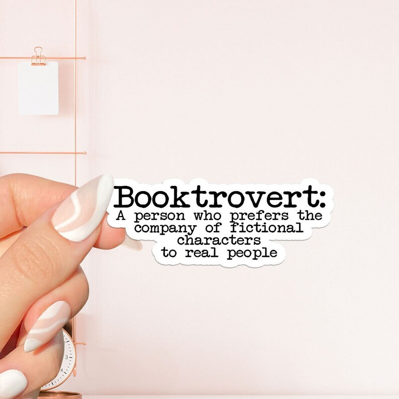 Booktrovert sticker, bookish Sticker, book lover gift,bookish Merch, Kindle Sticker, Smut Reader,... | Etsy (US)