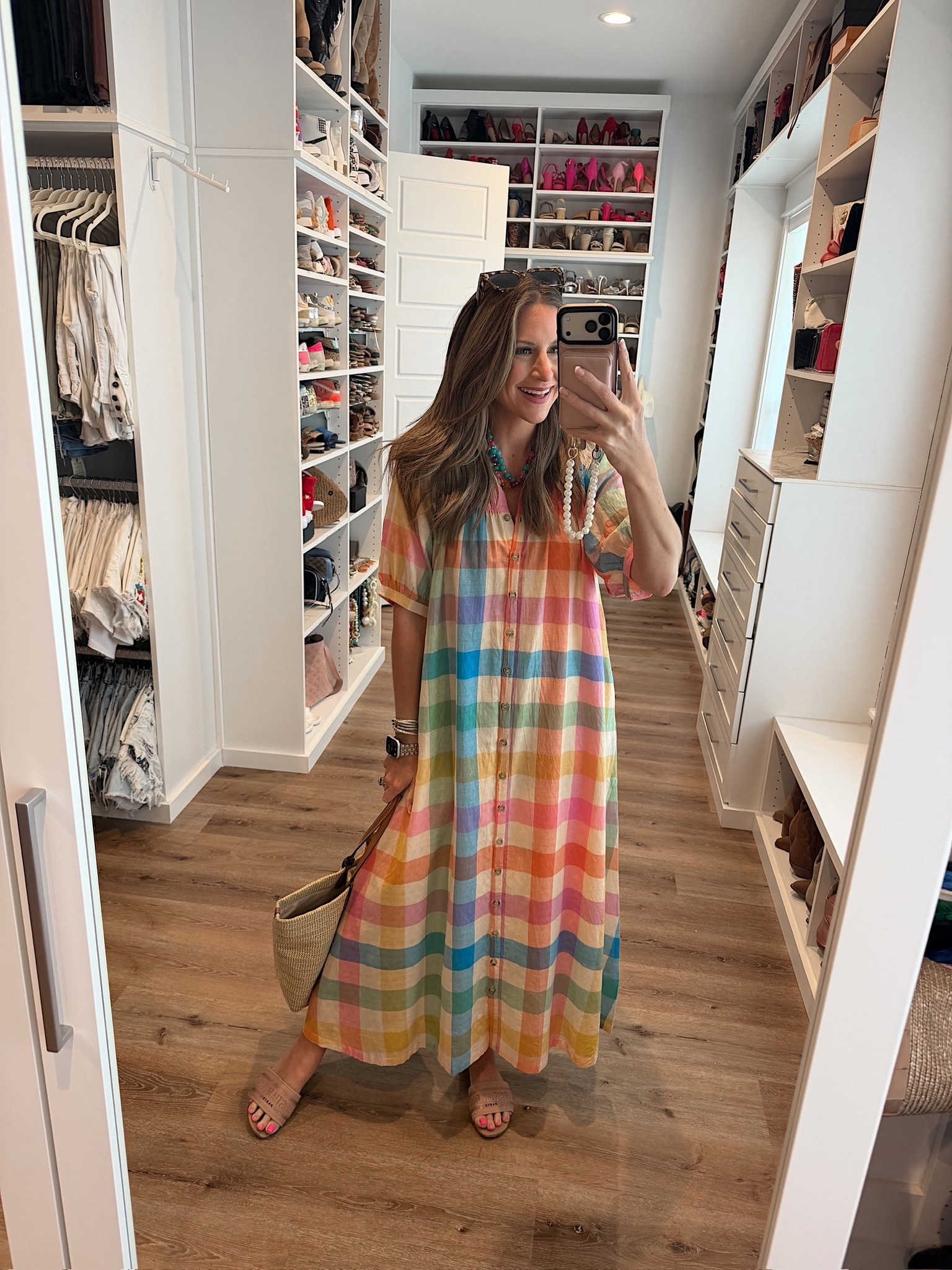 Spring ootd! In a small maxi, sandals, sunglasses, bag and accessories- fits 

#LTKgrwm #LTKootd #LTKSeasonal