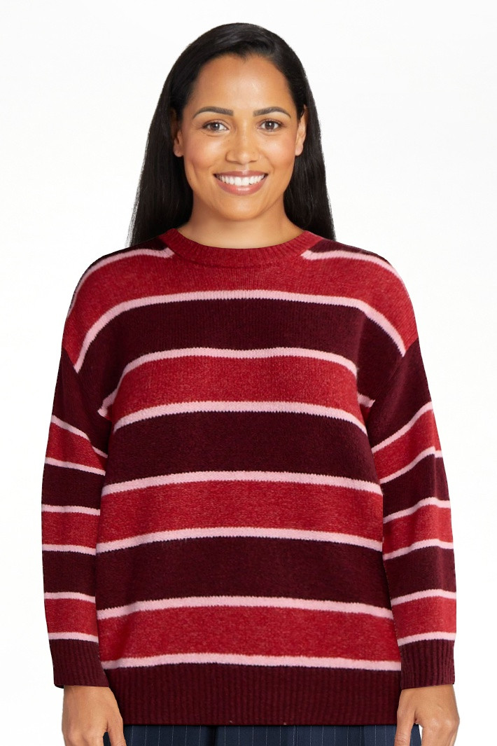 Netflix Stranger Things Striped Sweater from No Boundaries, Women’s and Women’s Plus | Walmart (US)