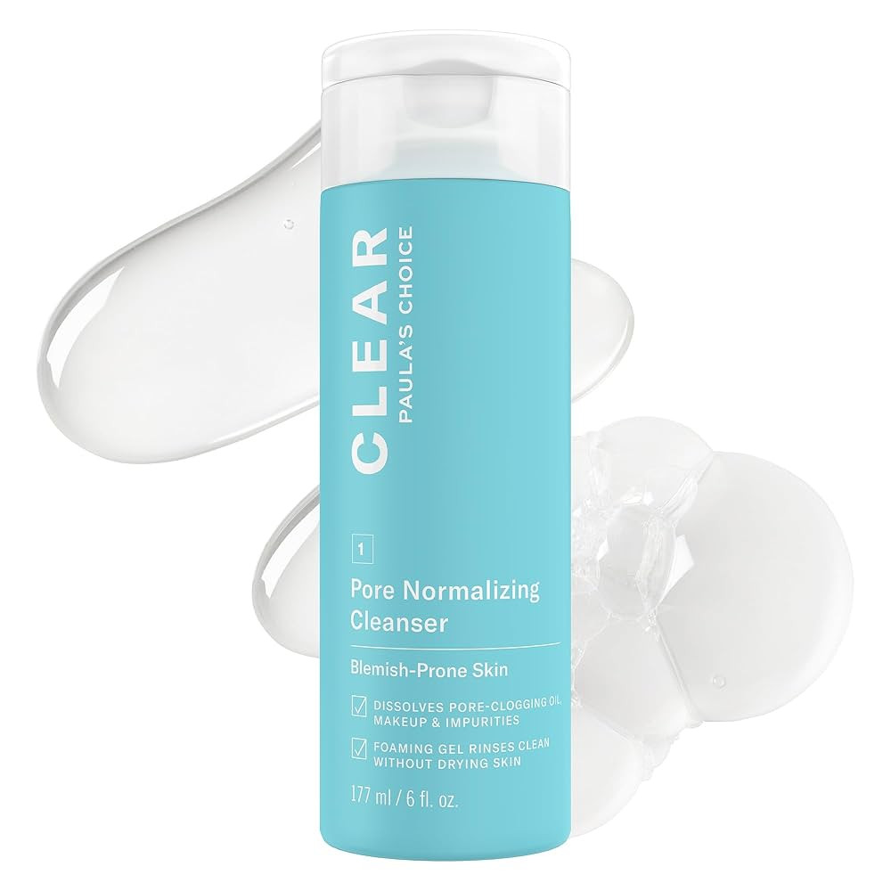 Paula's Choice CLEAR Pore Normalizing Facial Cleanser, Acne Daily Face Wash, Salicylic Acid Face ... | Amazon (US)