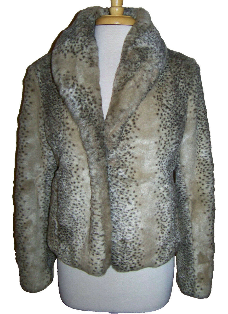 MOSSIMO MULTI-COLOR SOFT ANIMAL PRINT FAUX FUR LONG SLEEVE COAT SIZE S  | eBay | eBay US