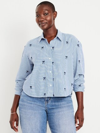 Cropped Button-Down Shirt | Old Navy (US)