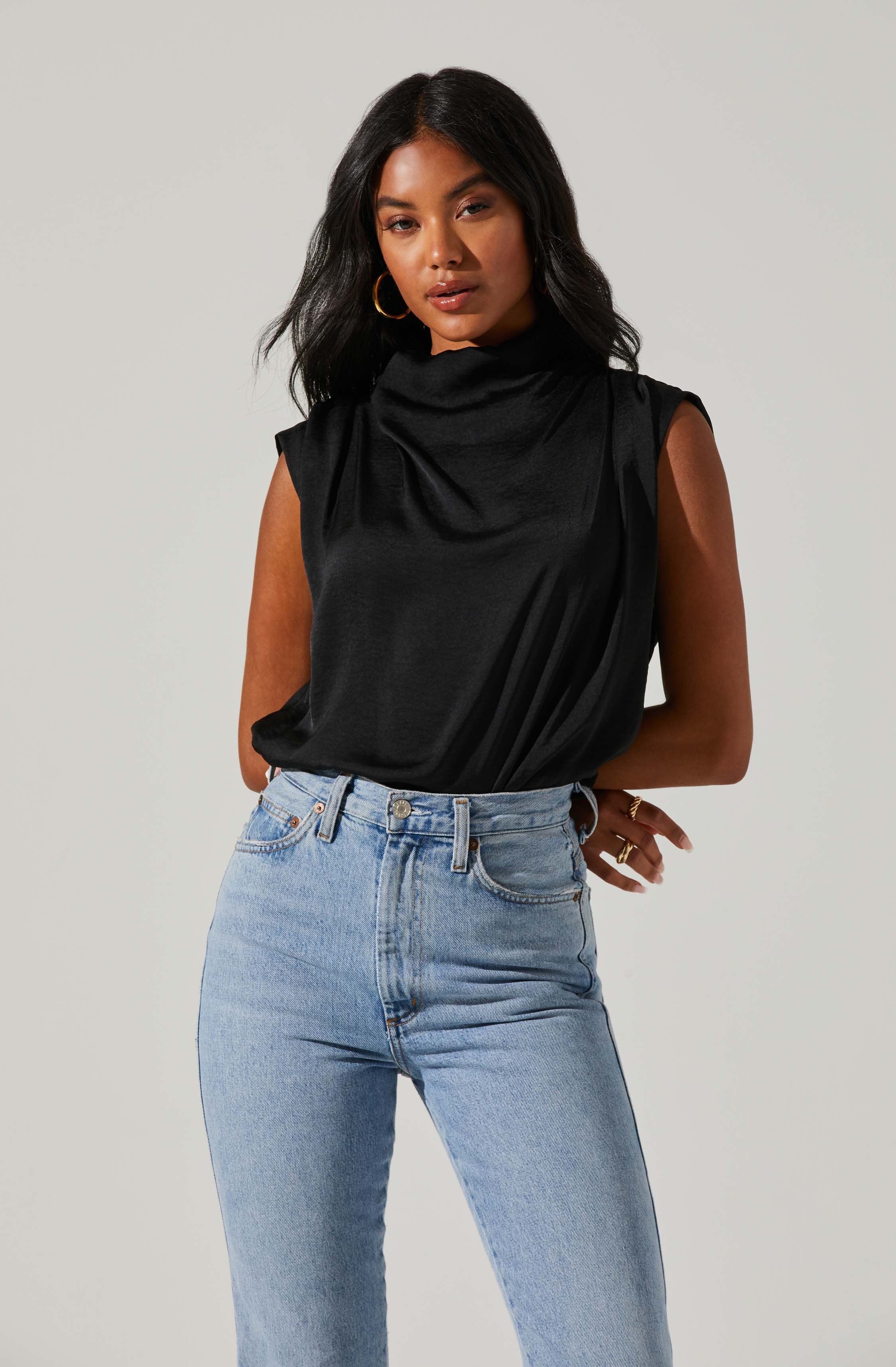 Cowl Neck Sleeveless Top | ASTR The Label (US)