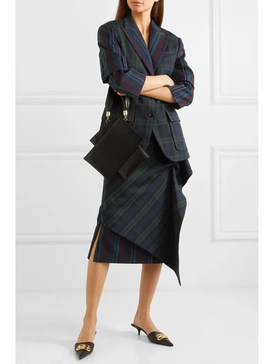 Ruffled paneled tartan and striped wool-blend skirt | NET-A-PORTER (UK & EU)