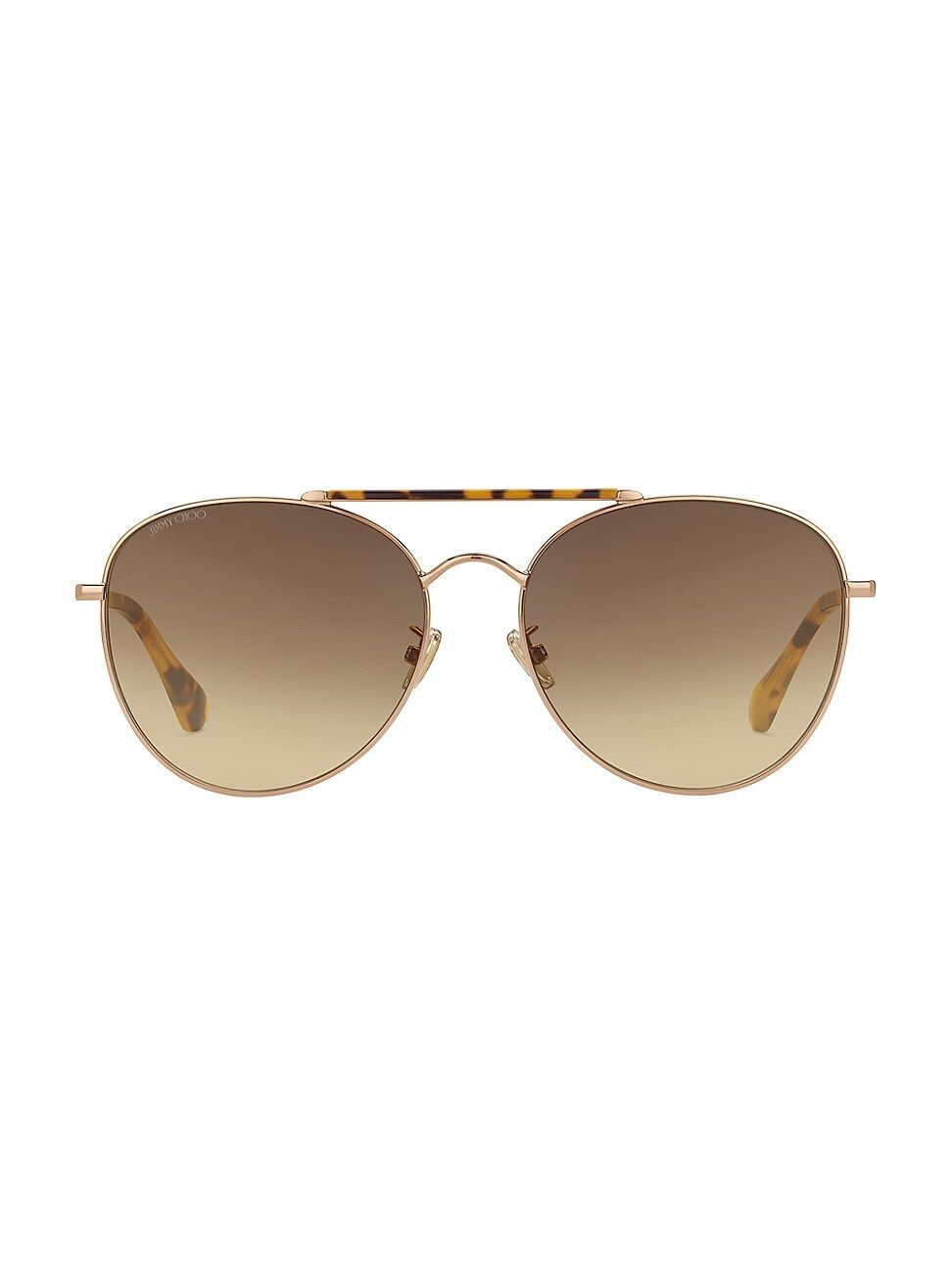 Jimmy Choo Women's Abbie 61MM Aviator Sunglasses - Gold | Saks Fifth Avenue