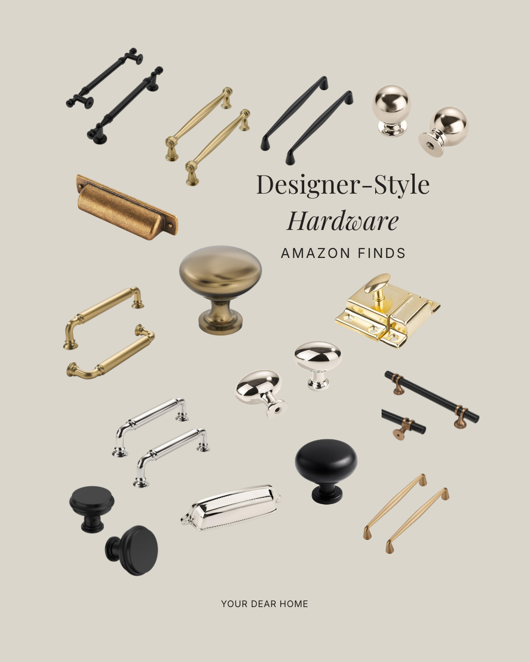 Mixing knobs and pulls on cabinets is such a small detail, but it makes a huge difference. It gives kitchens and bathrooms that collected, high-end look without doing a full renovation. 

 #LTKHome