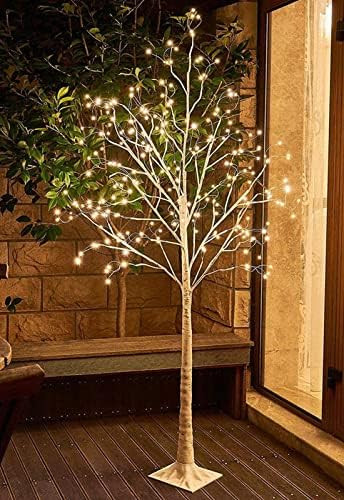 EAMBRITE 6FT Prelit Birch Tree with 288LT Led 8 Modes Fairy Tree Light Warm White Decor Home Fest... | Amazon (US)