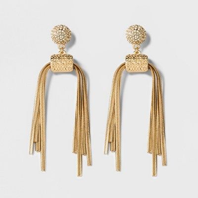 SUGARFIX by BaubleBar Chain Link Tassel Drop Earrings - Gold | Target
