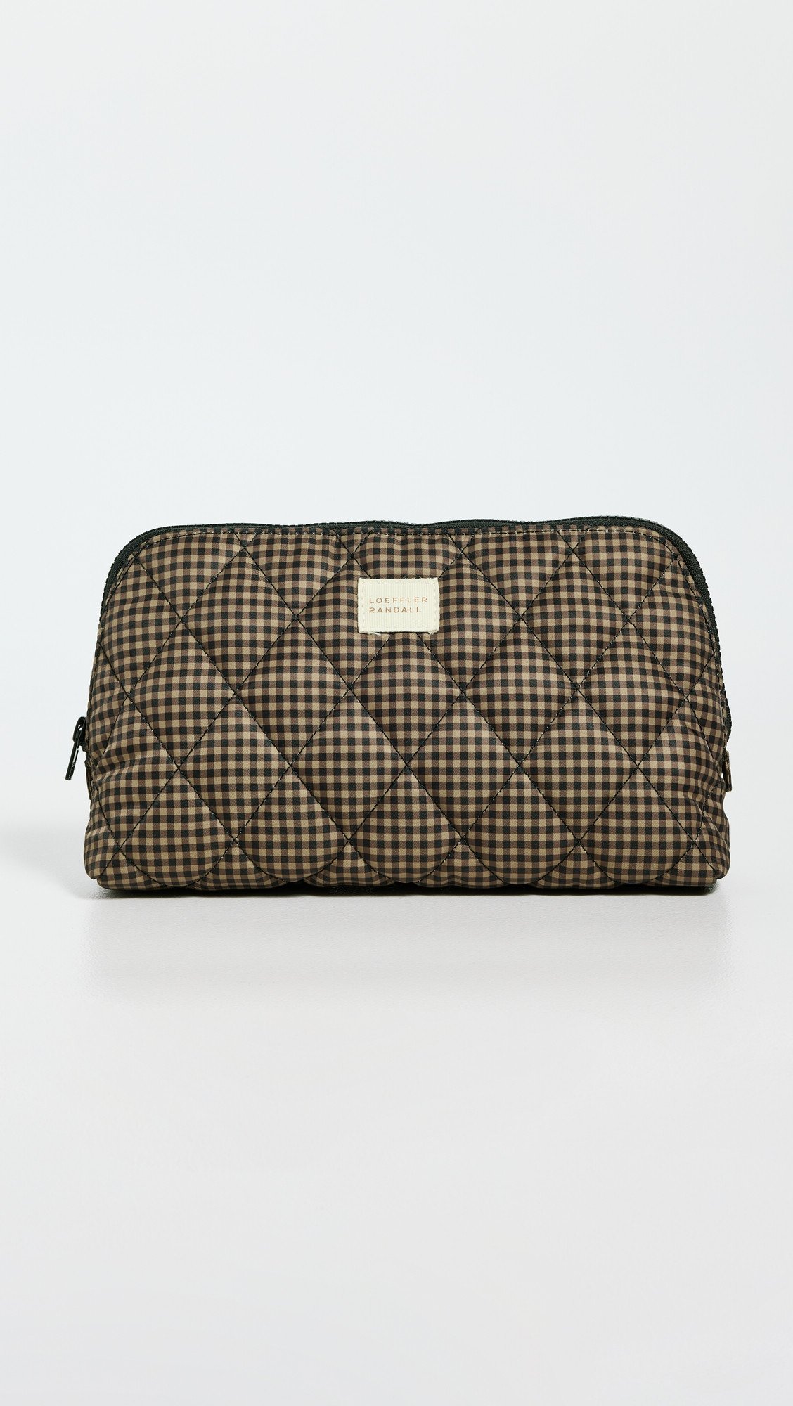 Loeffler Randall Frances Cosmetic Pouch Brown/Black Check One Size | Shopbop